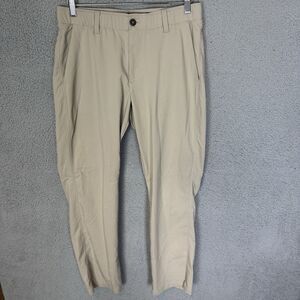 Under‎ Armour Pants Mens 32x29 Beige Golf Flat Front Casual Performance